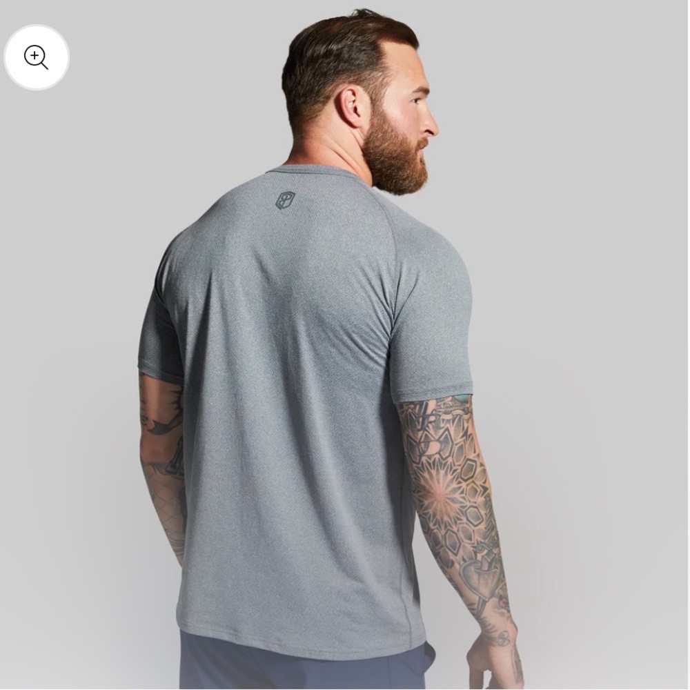 NWT Born Primitive Men's Heritage Tee - 2XL - Heather Grey - Picture 2 of 6